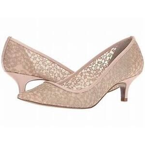 Adrianna Pappel Kitten Heels Pumps Lois Lace Blush Pink Sz 9 NIB 2" Heel